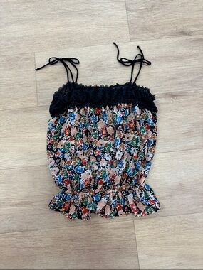 Only Hearts Black-Trim Floral Camisole